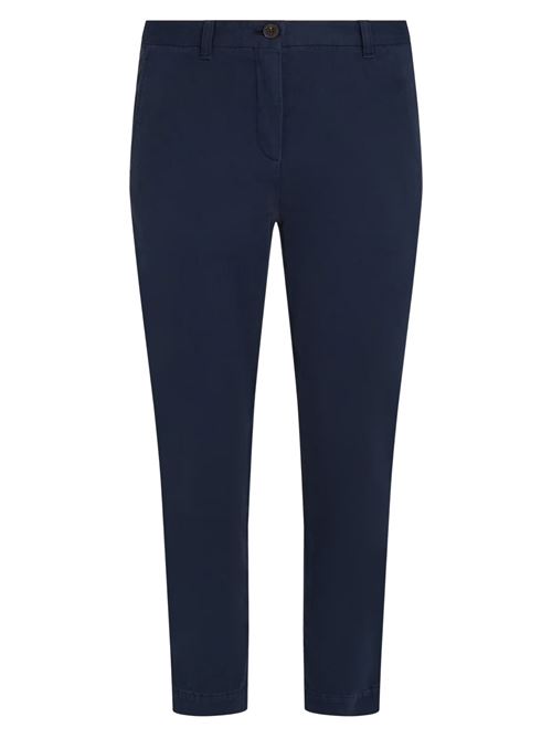 Pantalone donna blu scuro in cotone Tommy Hilfiger | WW0WW45920C1G